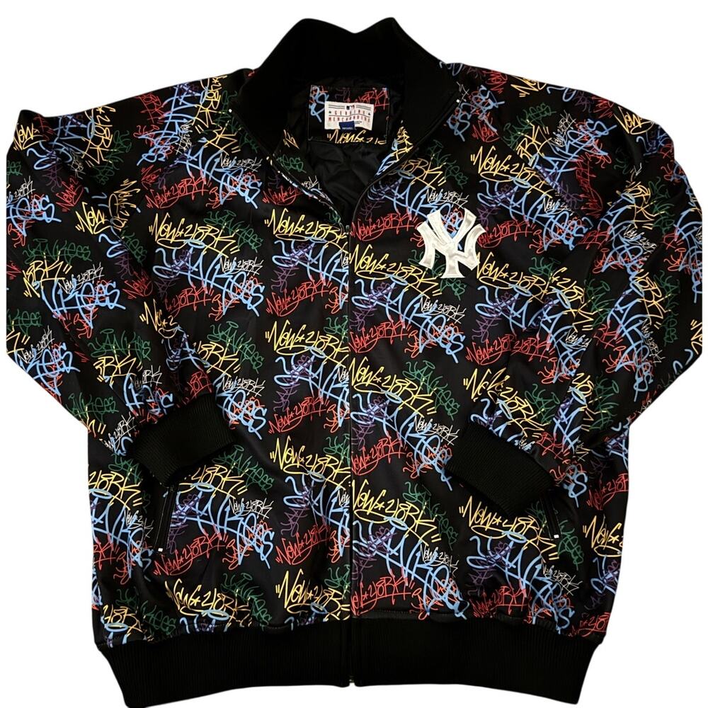 Vintage 90s New York Yankees MLB Patch Logo Bomber Jacket - Picture 1 of 5